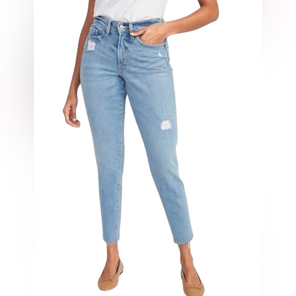 Old Navy Denim - Old Navy Women's OG Curvy Straight Leg Ankle Jeans Blue Boyfriend NWT Size 8 29